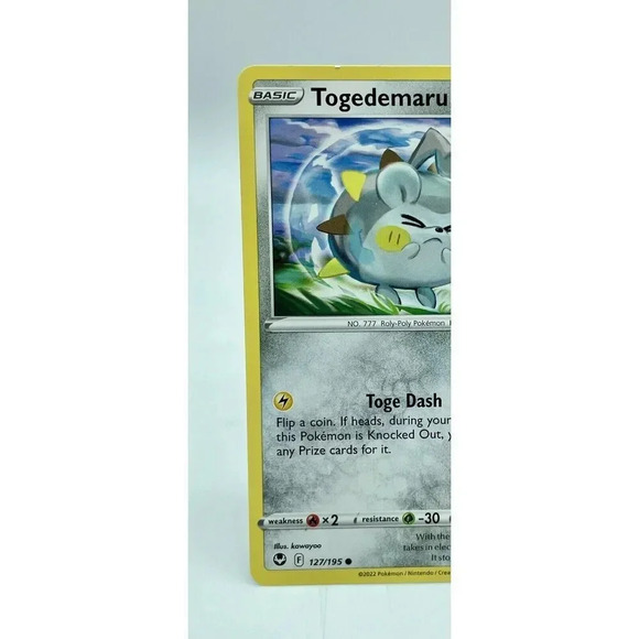 Togedemaru 127/195 Sword & Shield: Silver Tempest Non-Holo Pokémon TCG LP/NM - Picture 2 of 6